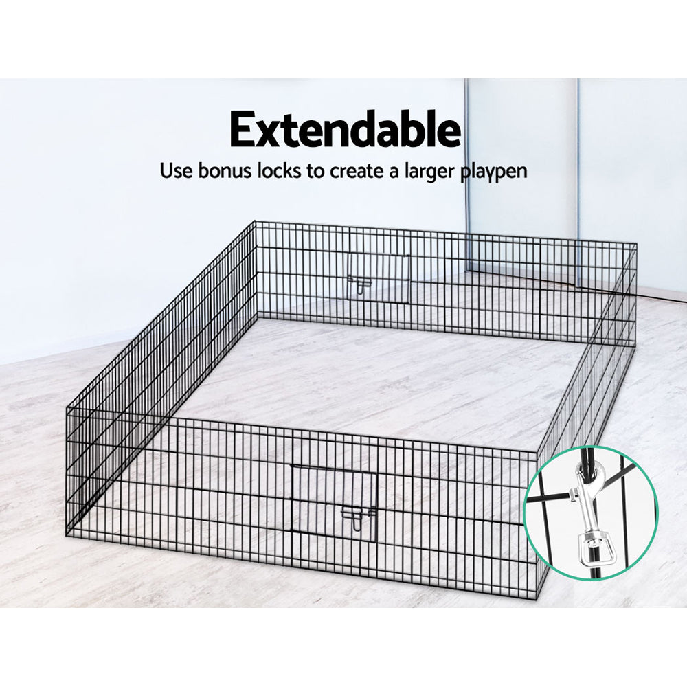 i.Pet Playpen Enclosure Fence 8 Panel 24' - 2 pack