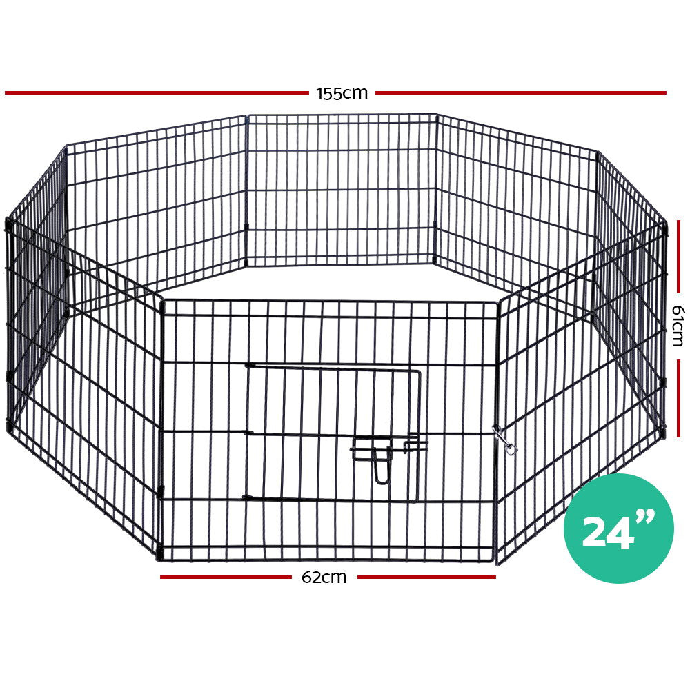 i.Pet Playpen Enclosure Fence 8 Panel 24'