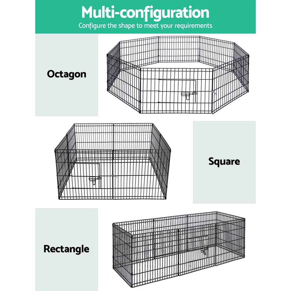 i.Pet Playpen Enclosure Fence 8 Panel 24'