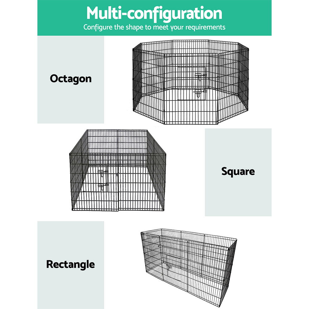 i.Pet Playpen Enclosure Fence 8 Panel 36'