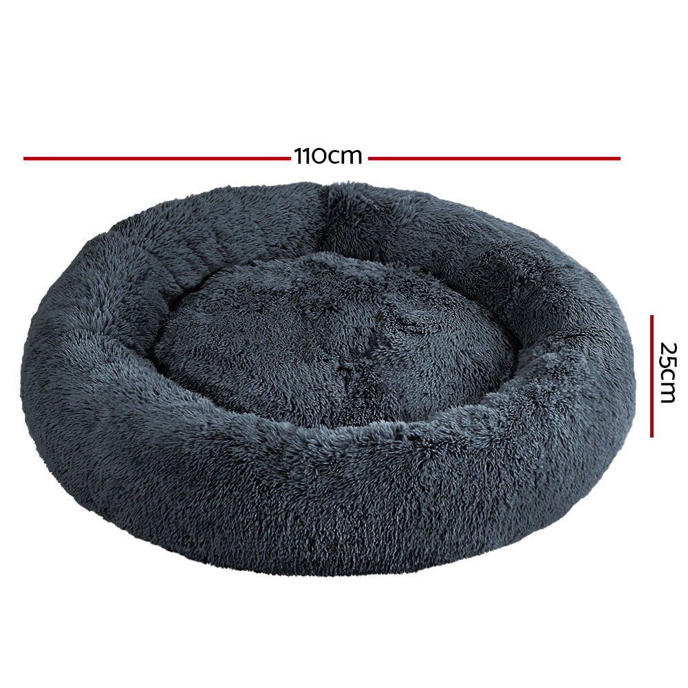 i.Pet Washable Extra Large Bed Dark Grey 110cm