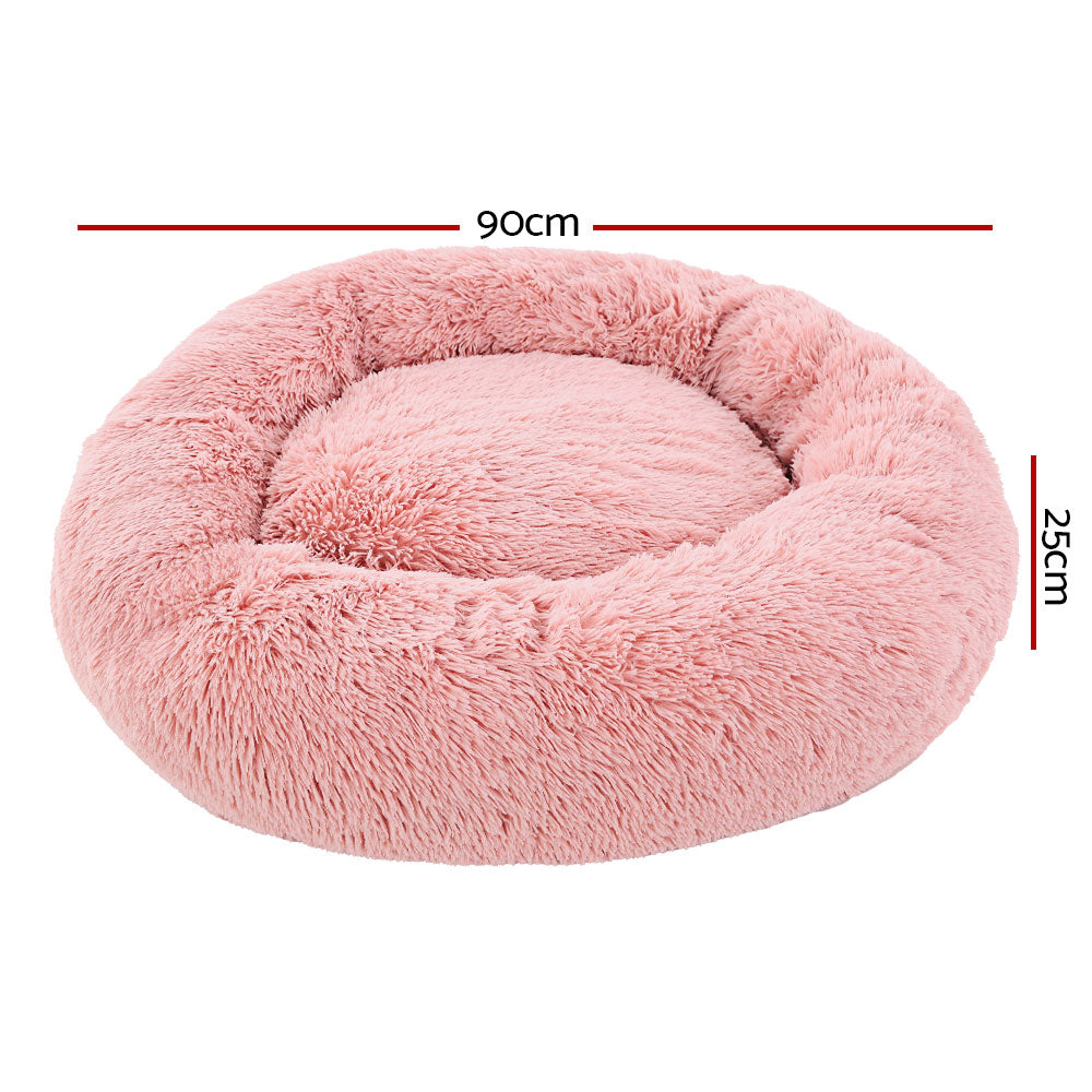 i.Pet Washable Large Bed Pink 90cm