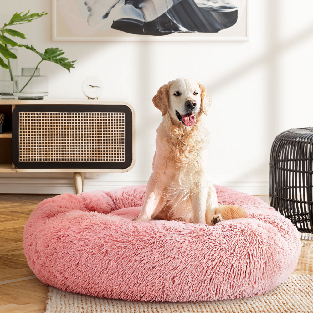 i.Pet Washable Large Bed Pink 90cm