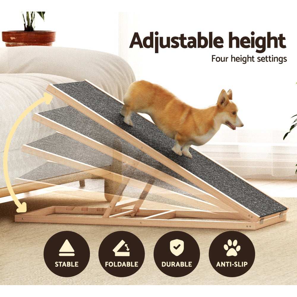 i.Pet Dog Ramp Adjustable Foldable (Up to 40Kg) - 100cm