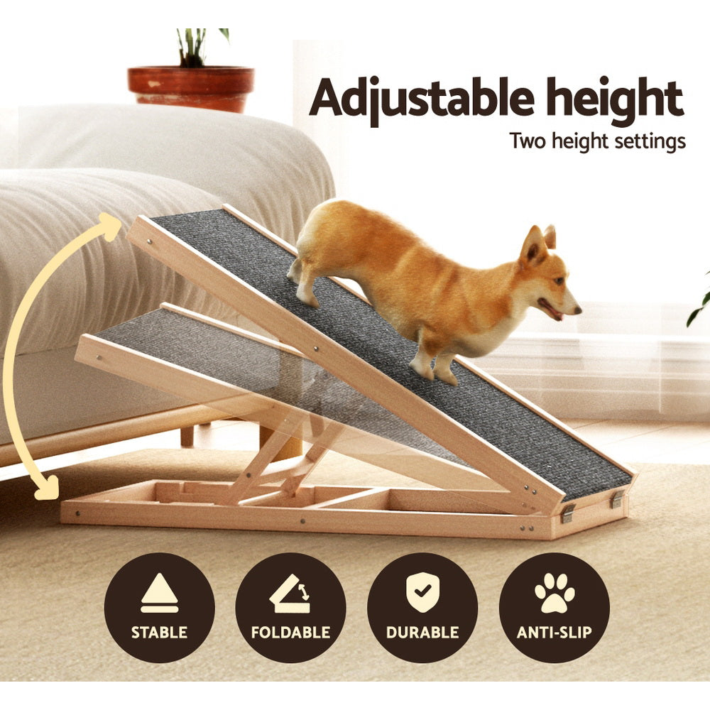 i.Pet Dog Ramp Adjustable Foldable (Up to 30Kg) - 70cm