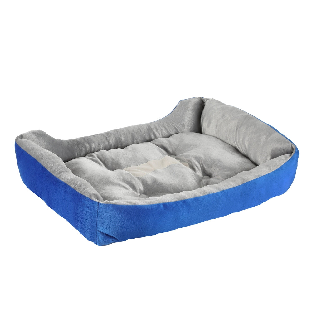 i.Pet Dog Calming Plush Bed Blue