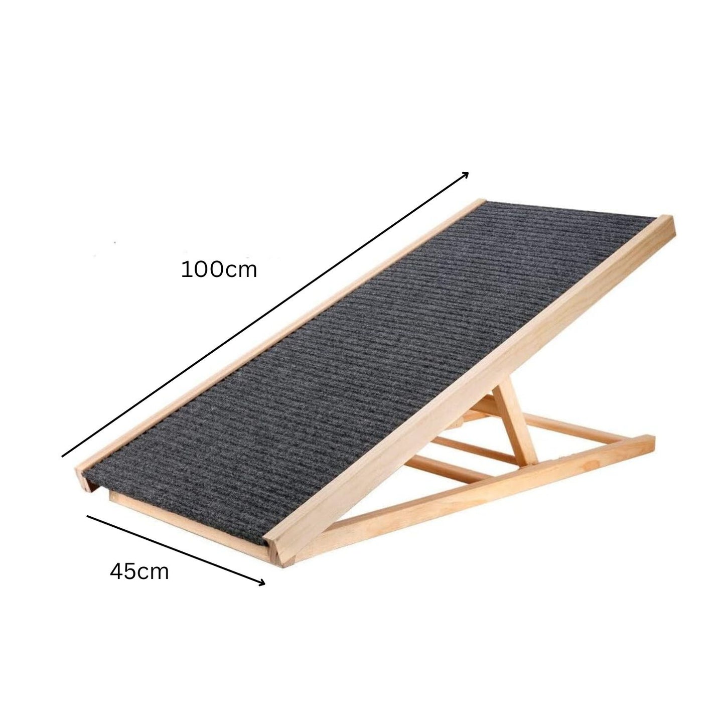 Floofi Wooden Adjustable Pet Ramp (Up to 120kg) - 100cm