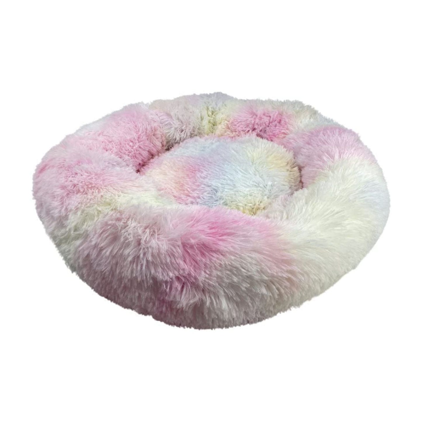 Floofi Round Calming Pet Bed Multi-Colour - L 80cm