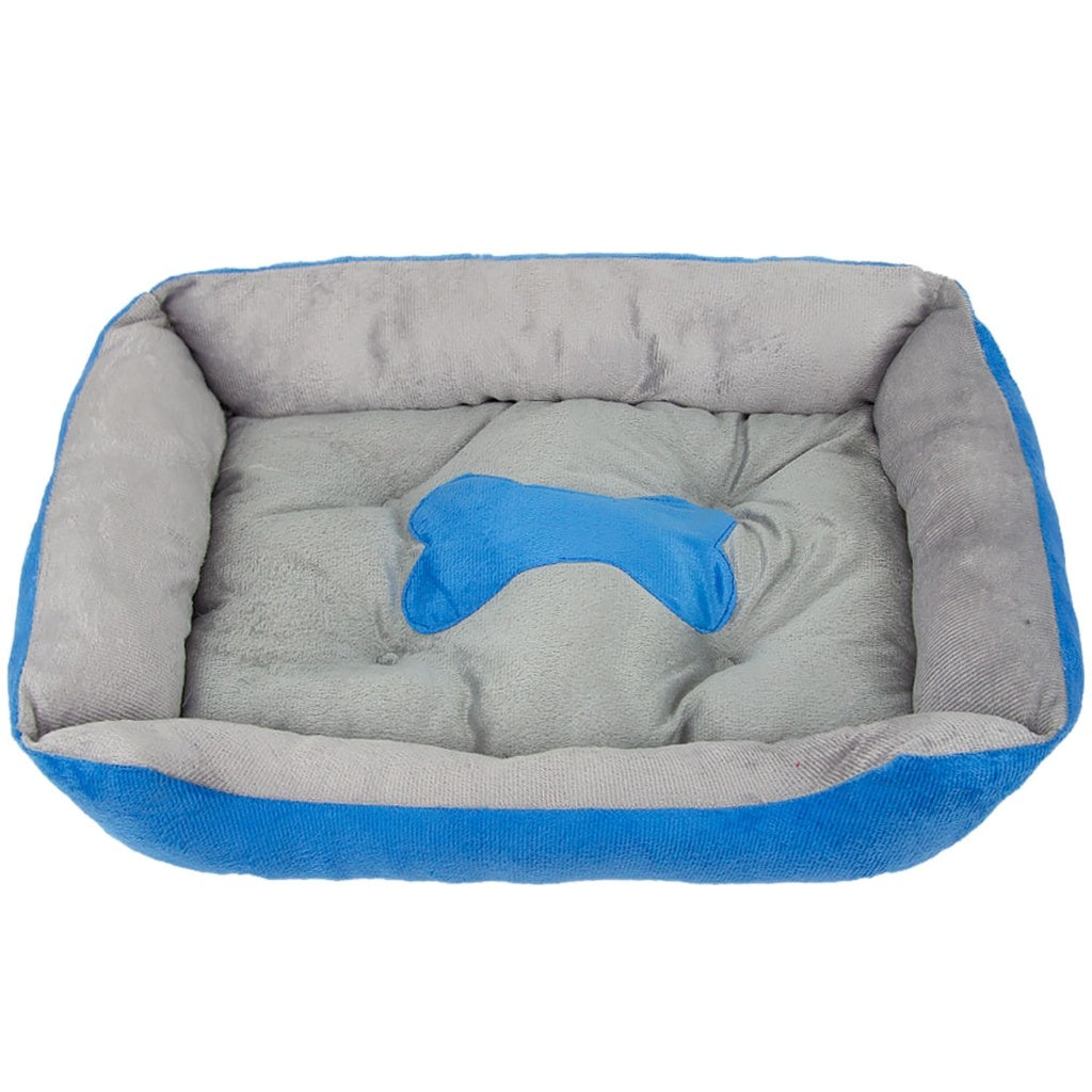 Floofi Pet Bed Bone Blue - L