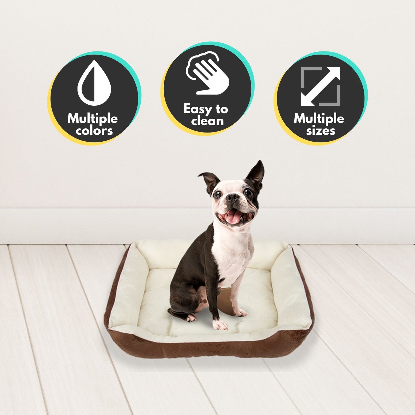 Floofi Pet Bed Bone Blue - L