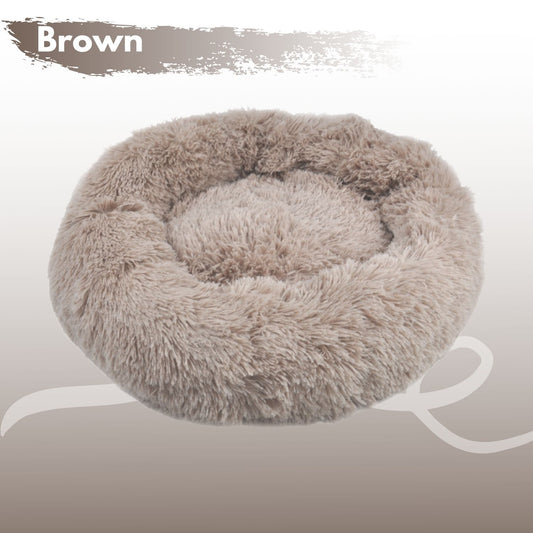 FLOOFI Round Pet Bed (Brown) - L 80CM