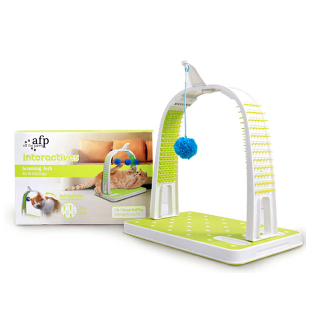 Cat Grooming Arch - Interactive Self Groom Brush & Scratcher