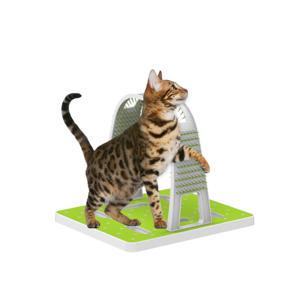 Cat Grooming Arch - Interactive Self Groom Brush & Scratcher