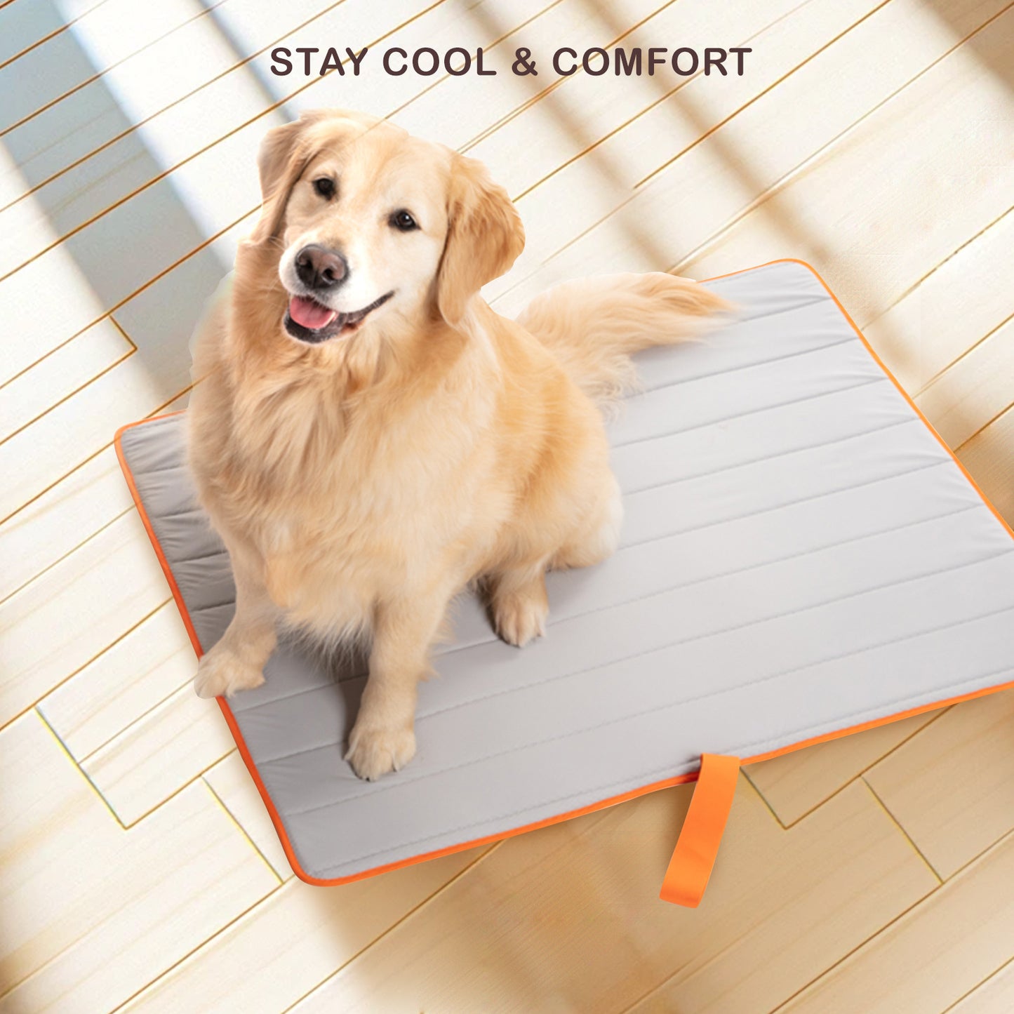 Banhamsisun Pet Cooling Mat Non-Slip Travel Outdoor BEIGE - M