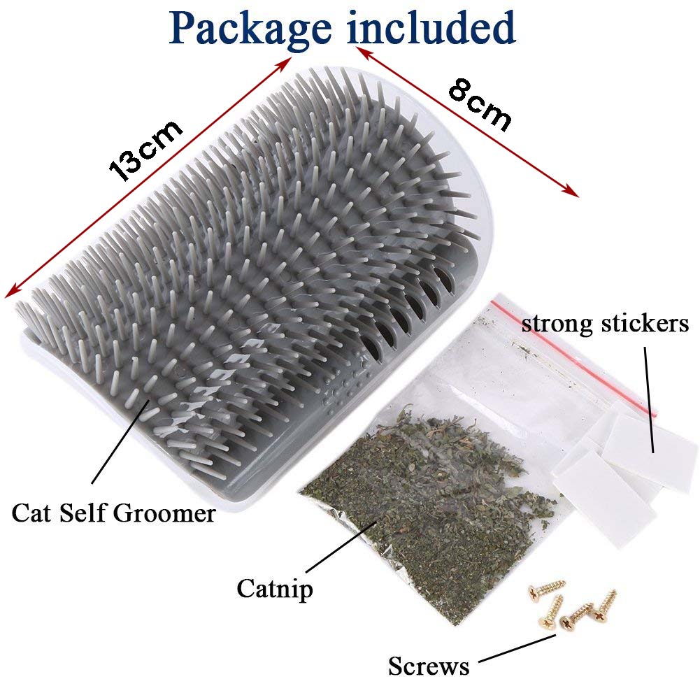 Cat Wall Corner Scratcher Comb - Grey