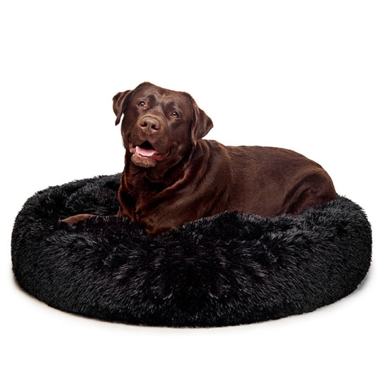 Fur King "Aussie" Calming Dog Bed Black - L 100cm