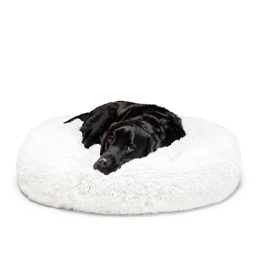 Fur King "Aussie" Calming Dog Bed White - L 100CM