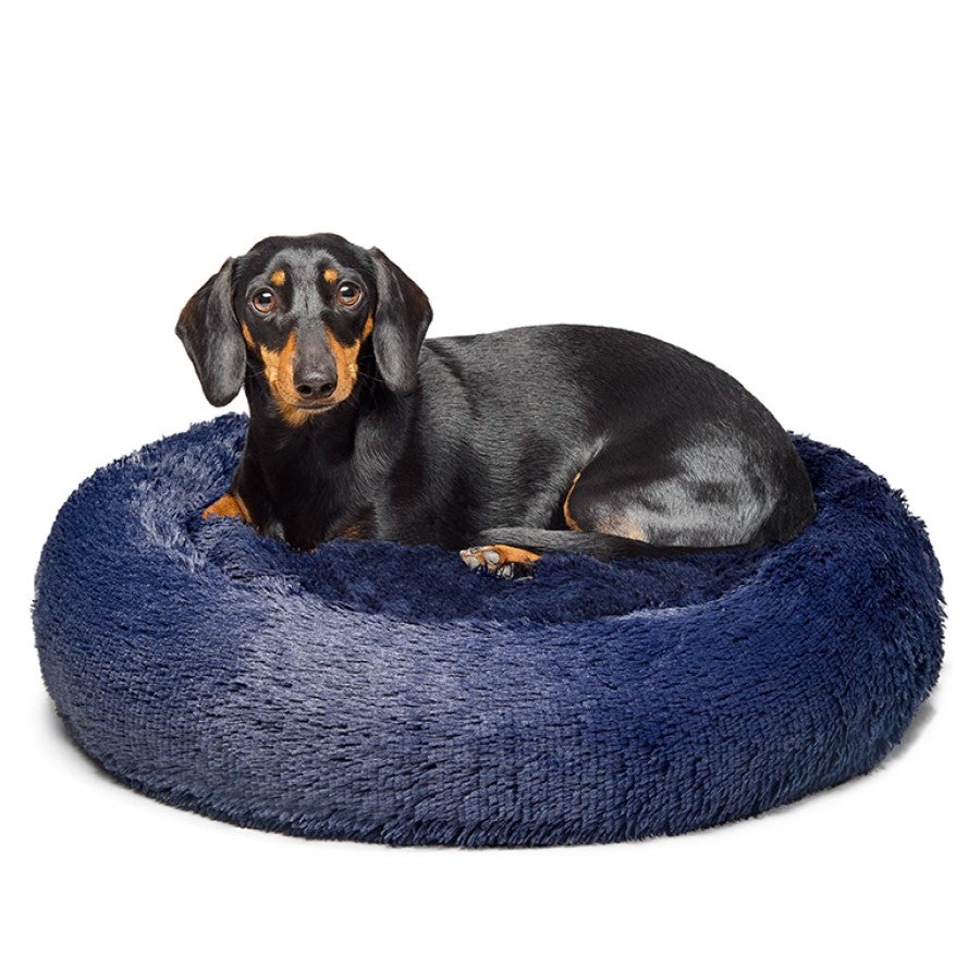 Fur King "Aussie" Calming Dog Bed Blue - S 60CM