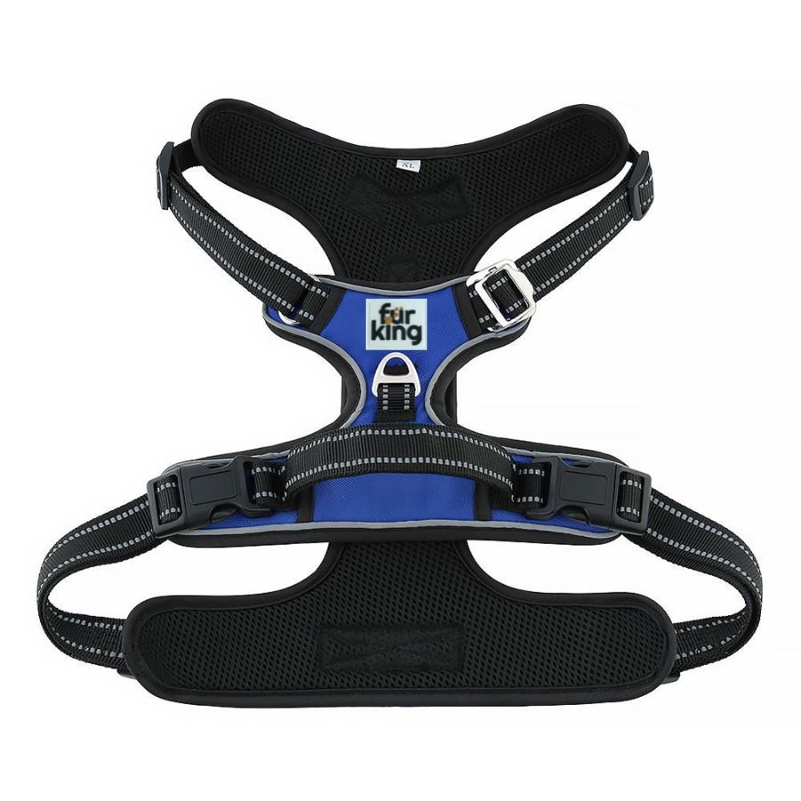 Fur King Ultimate No Pull Dog Harness Blue - M