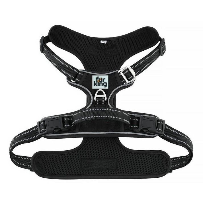 Fur King Ultimate No Pull Dog Harness Black - S